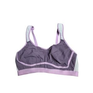 SYROKAN Sports Bra 44D Womens Plus Size Purple Wireless Not Padded Full Coverage